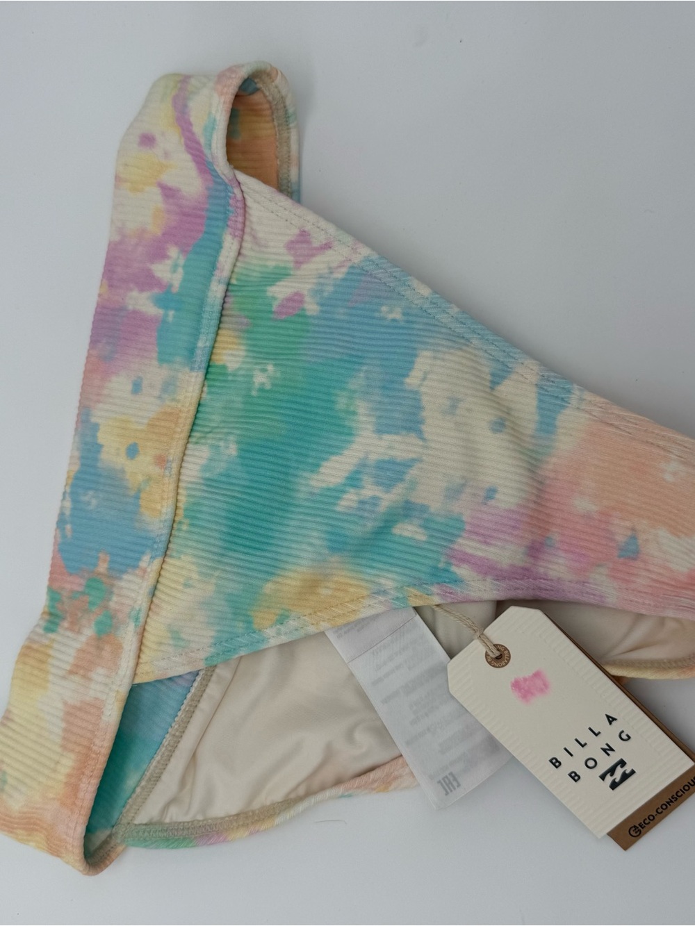 Billabong High Waisted Tie-Dye Bikini Bottoms - Pastel Multicolor
